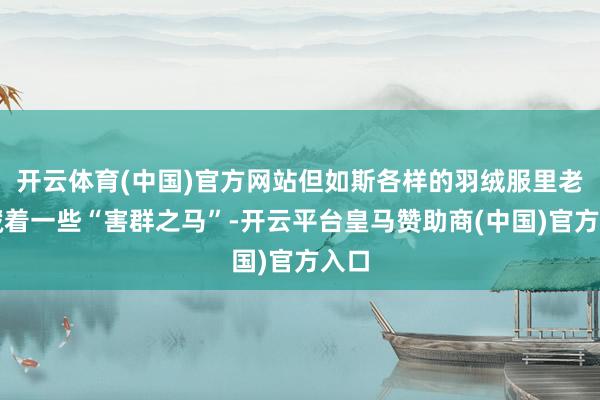 开云体育(中国)官方网站但如斯各样的羽绒服里老是藏着一些“害群之马”-开云平台皇马赞助商(中国)官方入口